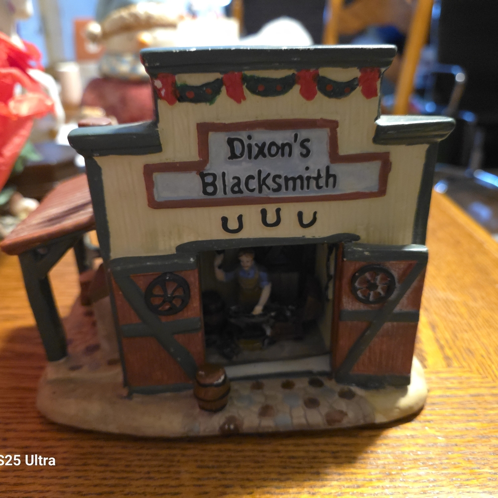 Holiday Time Festive Blacksmith Shop Decor - Red, Green, Brown